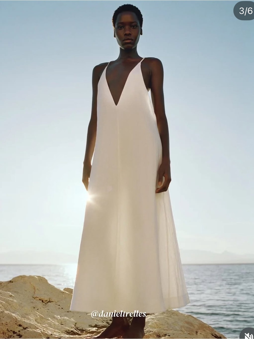 Aritzia mural linen halter dress - NWT, L